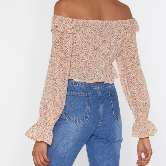 NASTY GAL BARDOT CROP TOP NWT - Picture 3 of 9